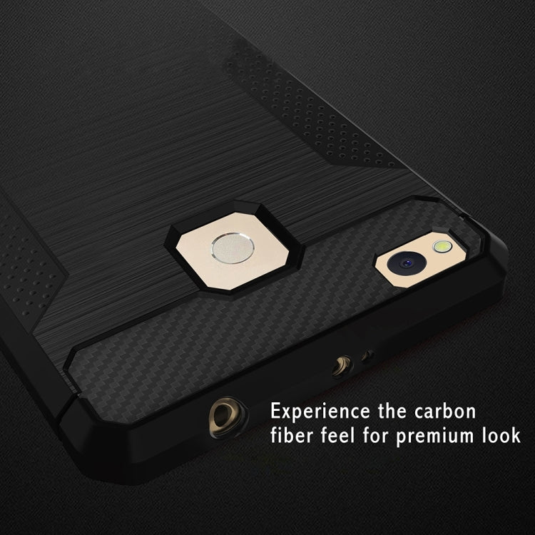 For Xiaomi Redmi 3 / 3s / 3 Pro Brushed Texture Carbon Fiber Anti-slip TPU Protective Cover Case