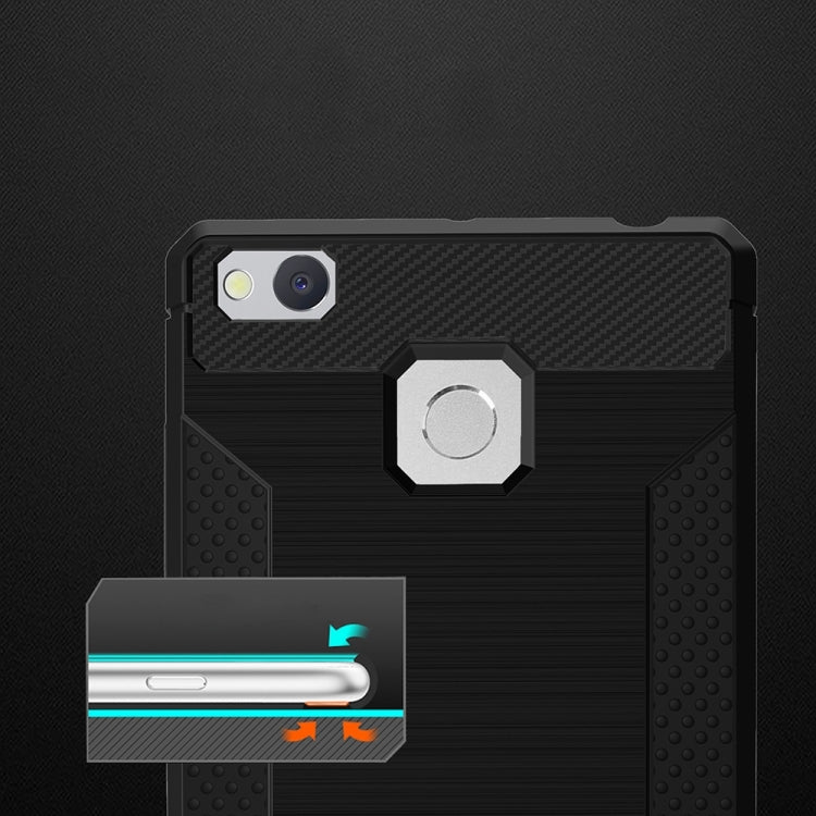 For Xiaomi Redmi 3 / 3s / 3 Pro Brushed Texture Carbon Fiber Anti-slip TPU Protective Cover Case