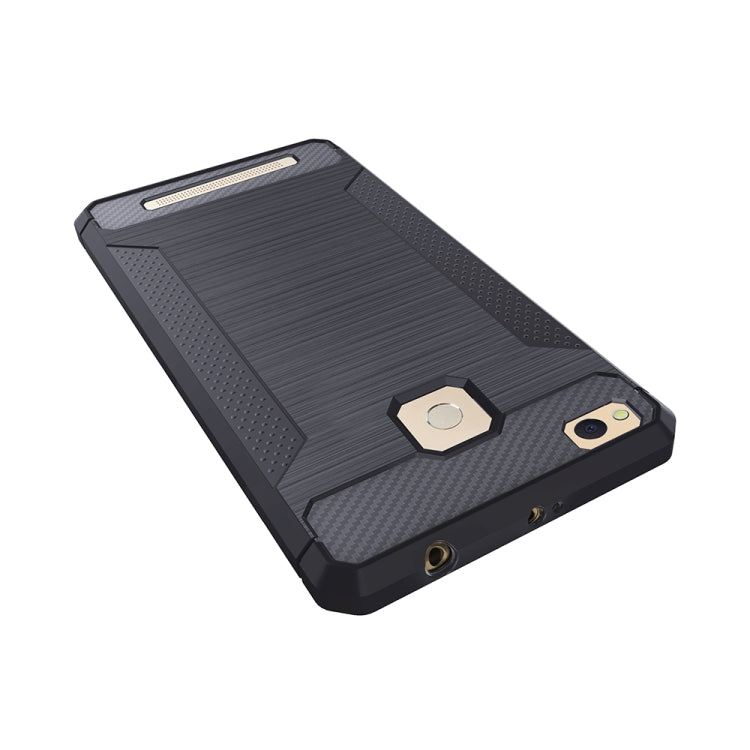 For Xiaomi Redmi 3 / 3s / 3 Pro Brushed Texture Carbon Fiber Anti-slip TPU Protective Cover Case
