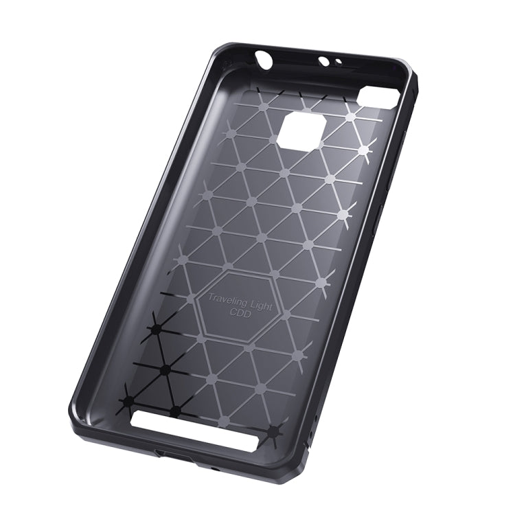 For Xiaomi Redmi 3 / 3s / 3 Pro Brushed Texture Carbon Fiber Anti-slip TPU Protective Cover Case