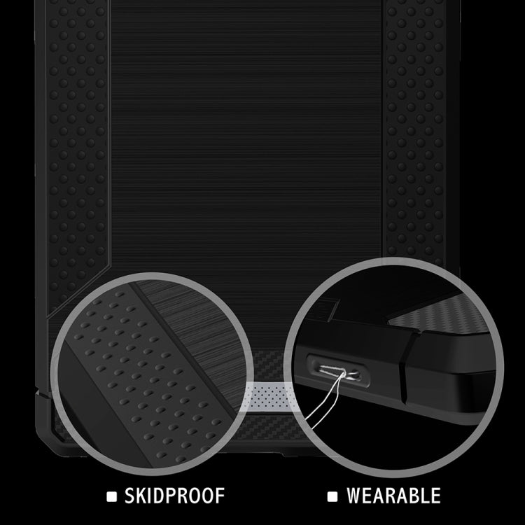 For Xiaomi Redmi 3 / 3s / 3 Pro Brushed Texture Carbon Fiber Anti-slip TPU Protective Cover Case