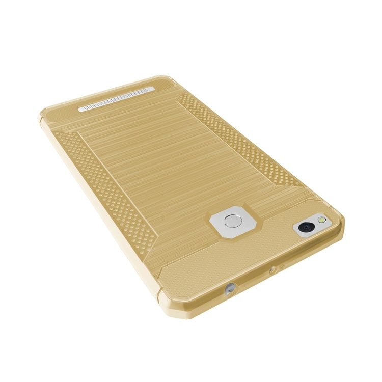 For Xiaomi Redmi 3 / 3s / 3 Pro Brushed Texture Carbon Fiber Anti-slip TPU Protective Cover Case