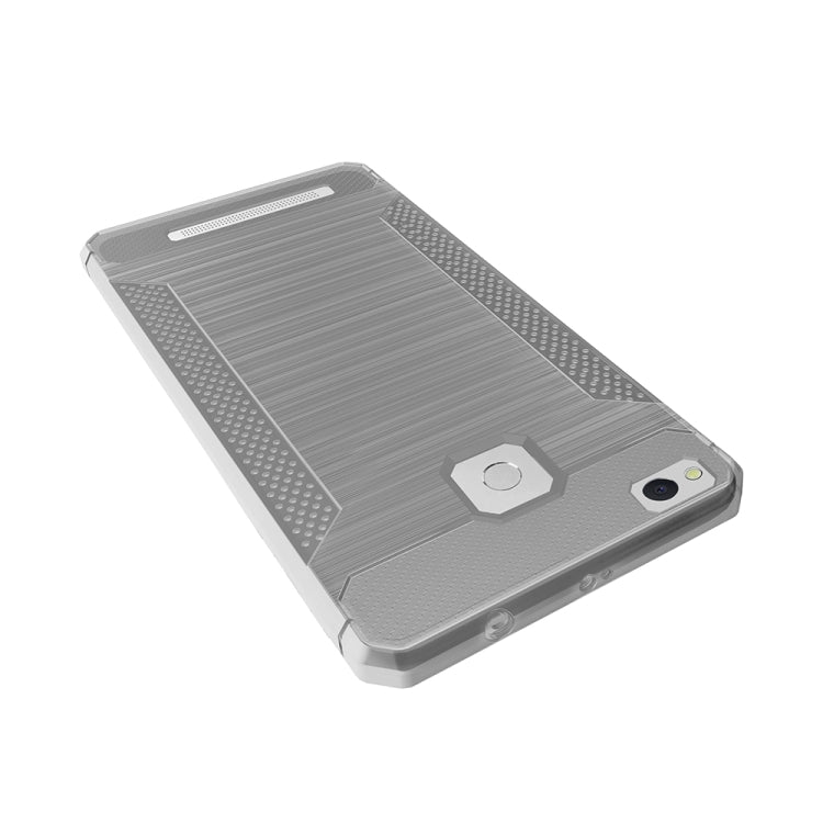 For Xiaomi Redmi 3 / 3s / 3 Pro Brushed Texture Carbon Fiber Anti-slip TPU Protective Cover Case