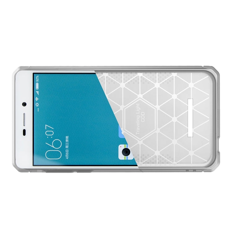 For Xiaomi Redmi 3 / 3s / 3 Pro Brushed Texture Carbon Fiber Anti-slip TPU Protective Cover Case