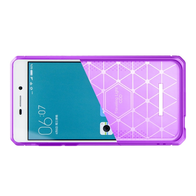 For Xiaomi Redmi 3 / 3s / 3 Pro Brushed Texture Carbon Fiber Anti-slip TPU Protective Cover Case