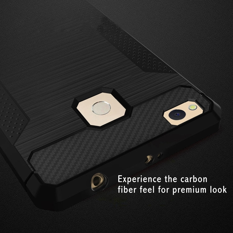 For Xiaomi Redmi 3 / 3s / 3 Pro Brushed Texture Carbon Fiber Anti-slip TPU Protective Cover Case