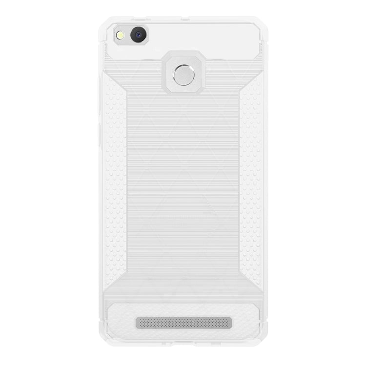 For Xiaomi Redmi 3 / 3s / 3 Pro Brushed Texture Carbon Fiber Anti-slip TPU Protective Cover Case