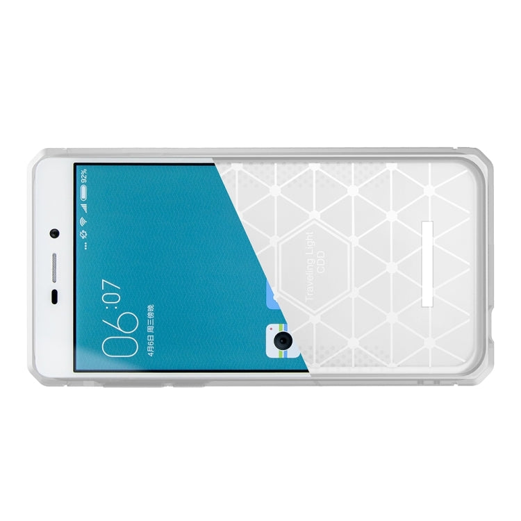 For Xiaomi Redmi 3 / 3s / 3 Pro Brushed Texture Carbon Fiber Anti-slip TPU Protective Cover Case