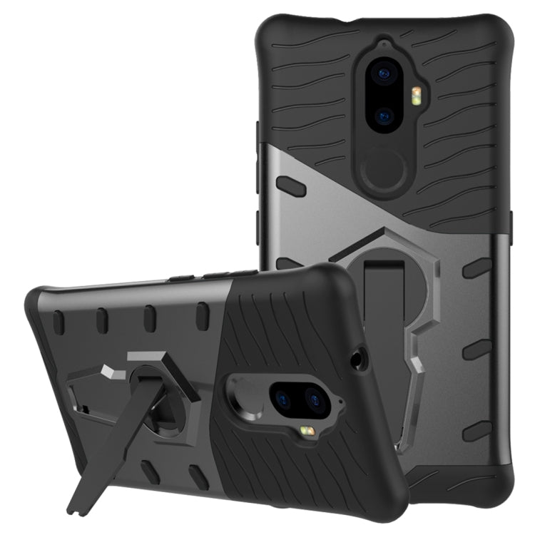 For Lenovo K8 Plus PC + TPU Dropproof Sniper Hybrid Protective Back Cover Case with 360 Degree Rotation Holder