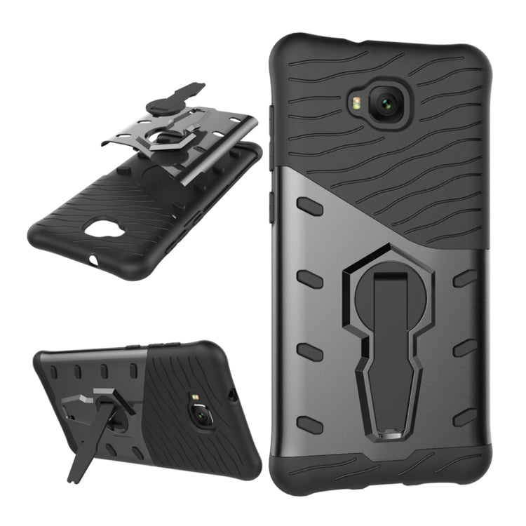 For Asus Zenfone 4 Selfie (ZD553KL) PC + TPU Dropproof Sniper Hybrid Protective Back Cover Case with 360 Degree Rotation Holder
