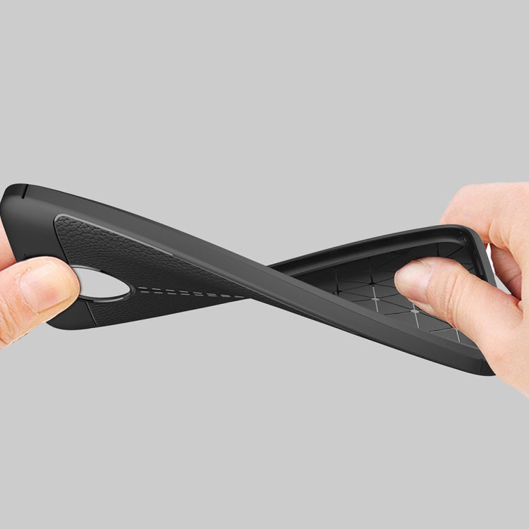 For Motorola Moto G5S Plus Litchi Texture Full Coverage TPU Protective Back Cover Case