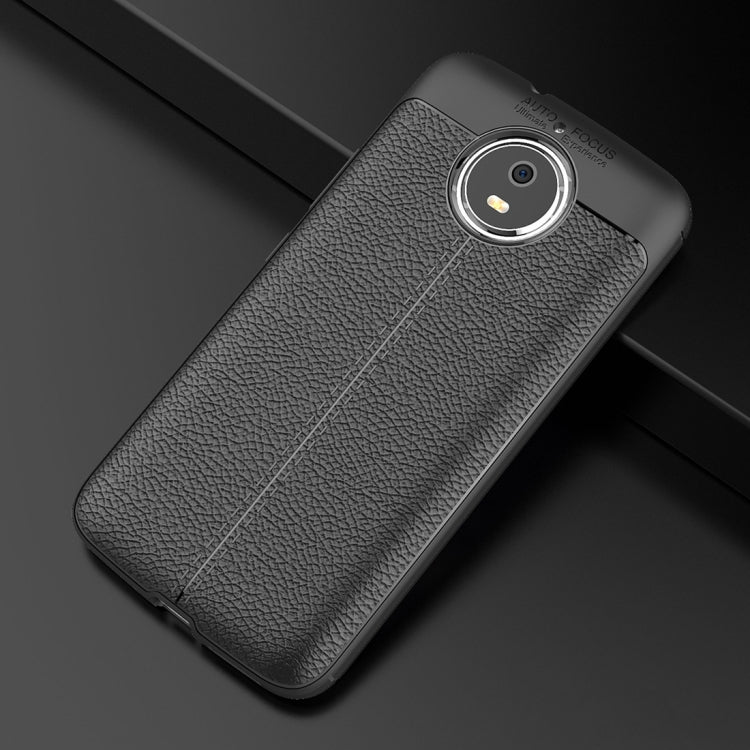 For Motorola Moto G5S Litchi Texture Full Coverage TPU Protective Back Cover Case