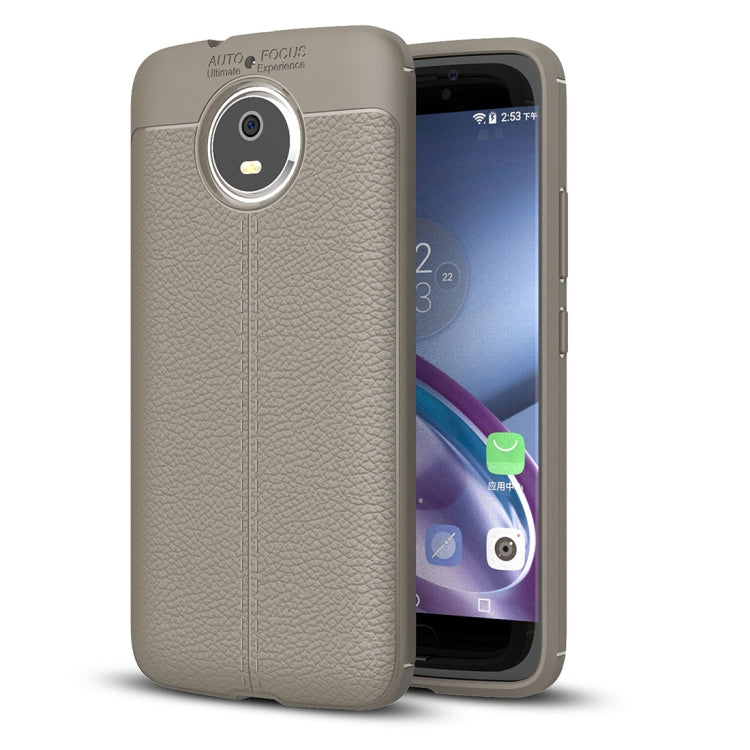 For Motorola Moto G5S Litchi Texture Full Coverage TPU Protective Back Cover Case