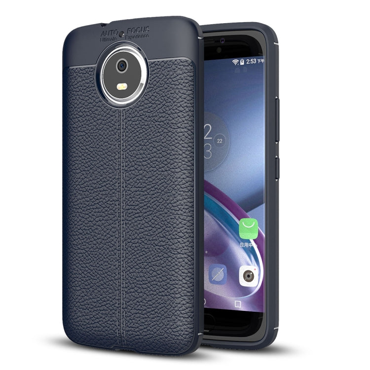 For Motorola Moto G5S Litchi Texture Full Coverage TPU Protective Back Cover Case