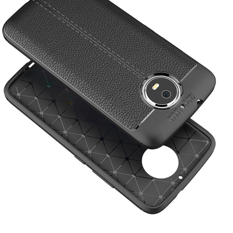 For Motorola Moto G5S Litchi Texture Full Coverage TPU Protective Back Cover Case
