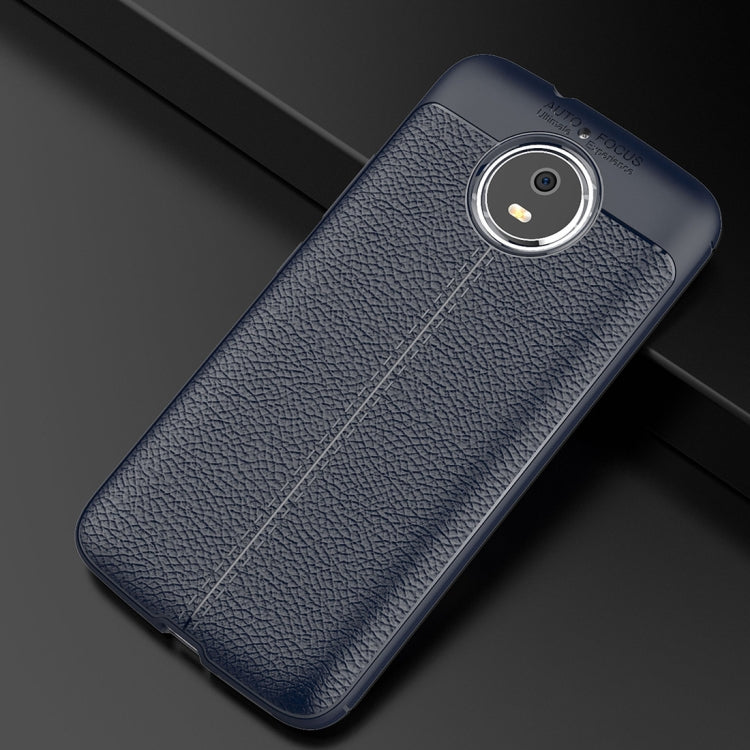 For Motorola Moto G5S Litchi Texture Full Coverage TPU Protective Back Cover Case