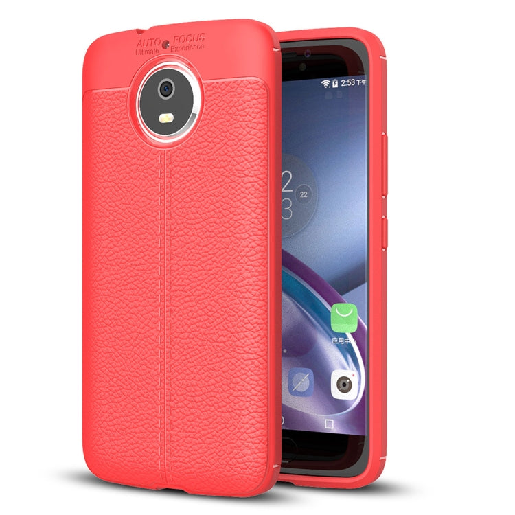 For Motorola Moto G5S Litchi Texture Full Coverage TPU Protective Back Cover Case