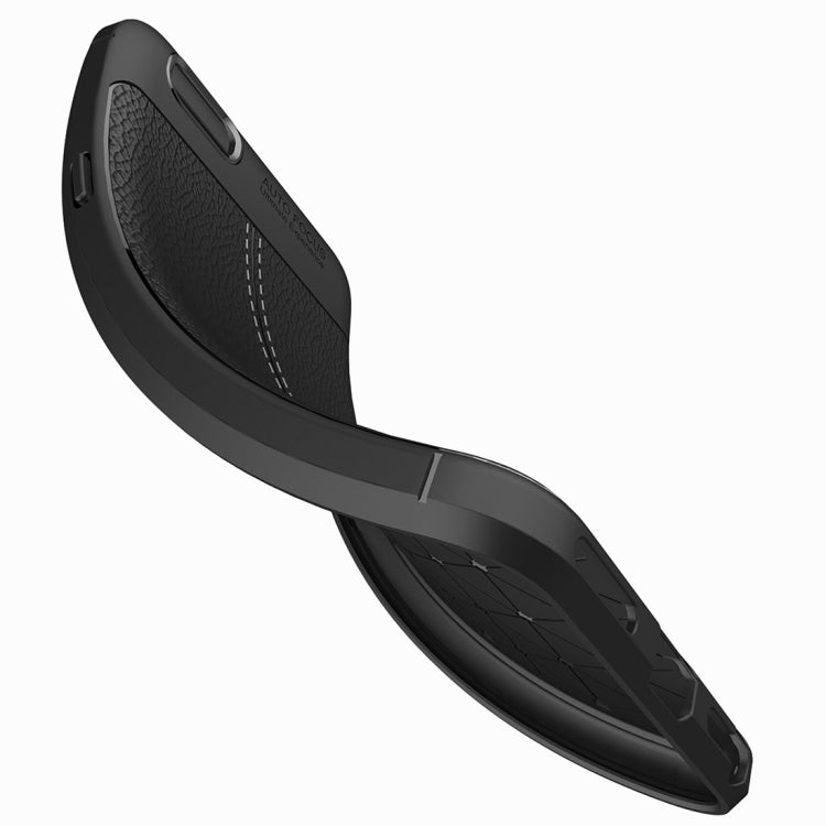 For OPPO A59 Litchi Texture Full Coverage TPU Protective Back Cover Case