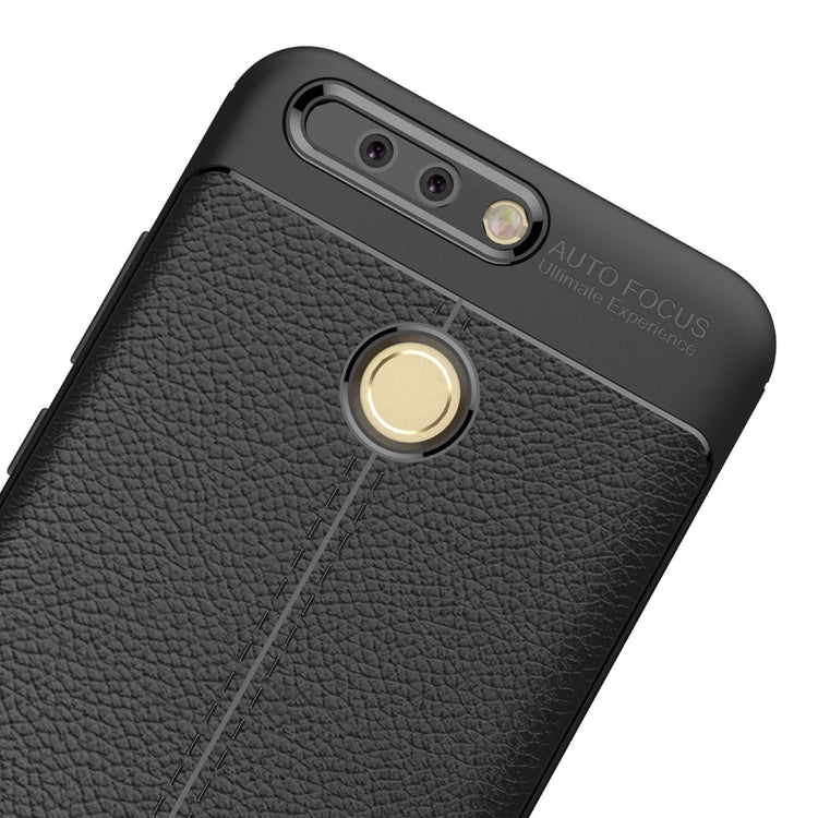 For Huawei P9 Litchi Texture Full Coverage TPU Protective Back Cover Case