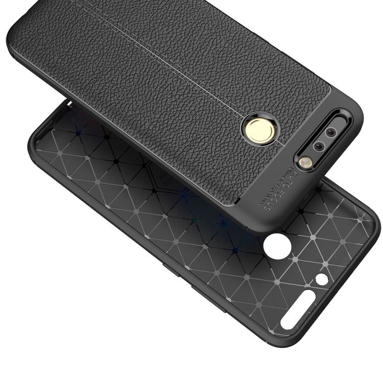 For Huawei P9 Litchi Texture Full Coverage TPU Protective Back Cover Case