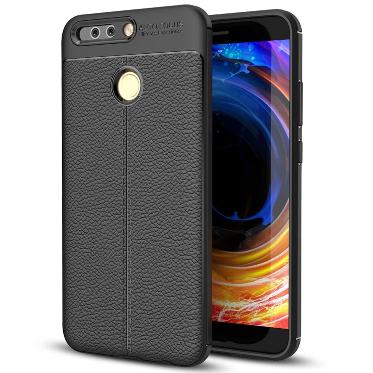 For Huawei Honor 8 Pro / Honor V9 Litchi Texture Full Coverage TPU Protective Back Cover Case