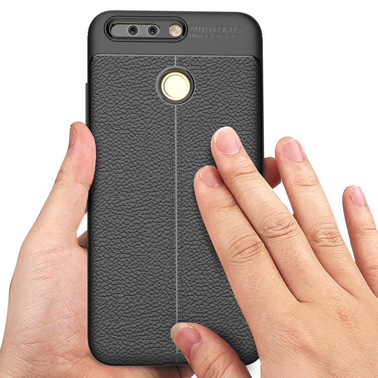 For Huawei Honor 8 Pro / Honor V9 Litchi Texture Full Coverage TPU Protective Back Cover Case