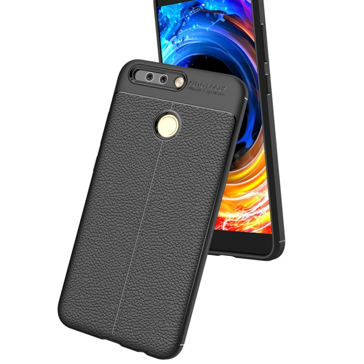 For Huawei Honor 8 Pro / Honor V9 Litchi Texture Full Coverage TPU Protective Back Cover Case