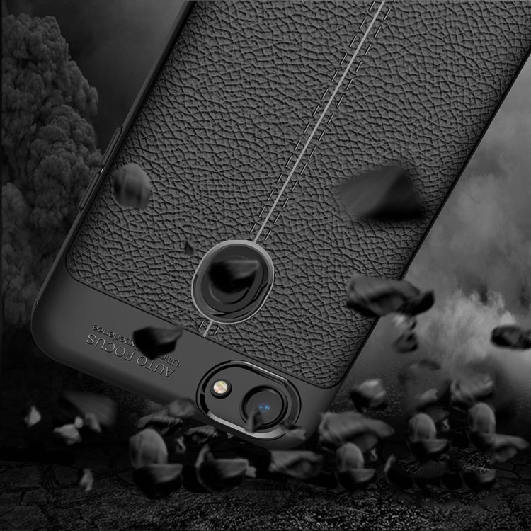 For OPPO A79 Litchi Texture Design Soft TPU Anti-skip Protective Cover Back Case