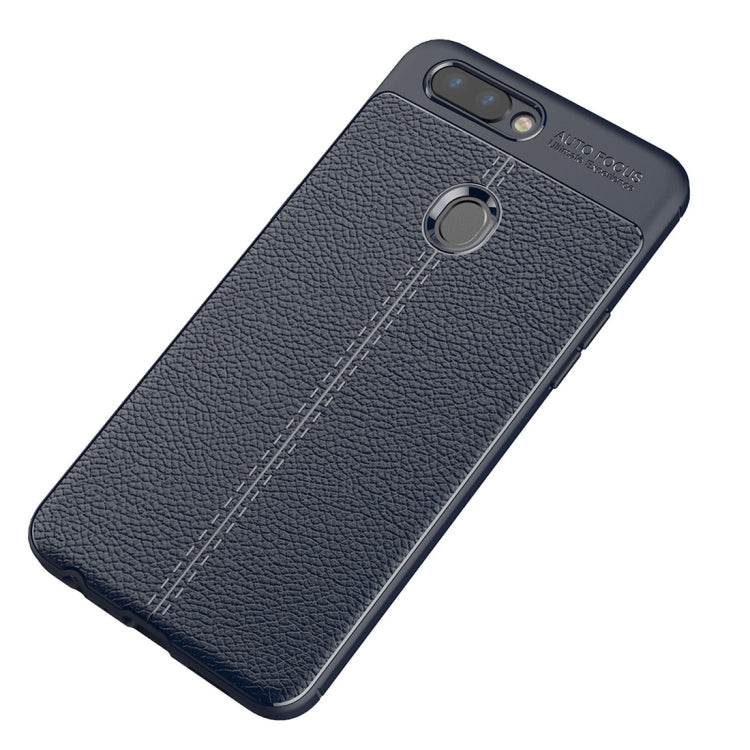 For OPPO R11s Plus Litchi Texture Soft TPU Anti-skip Protective Cover Back Case