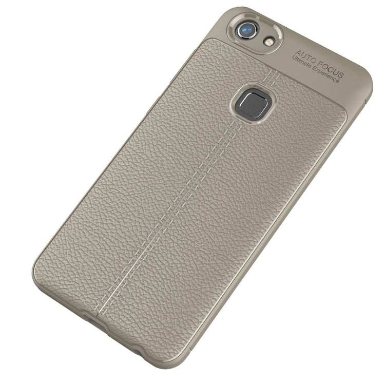 For Vivo V7 Litchi Texture Soft TPU Anti-skip Protective Cover Back Case