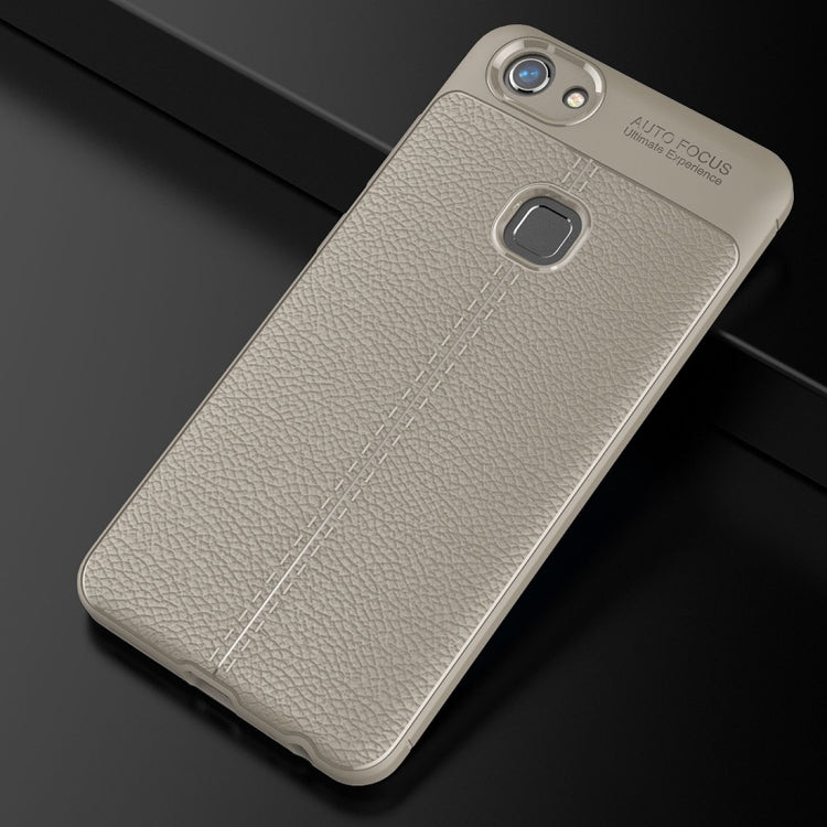 For Vivo V7 Litchi Texture Soft TPU Anti-skip Protective Cover Back Case