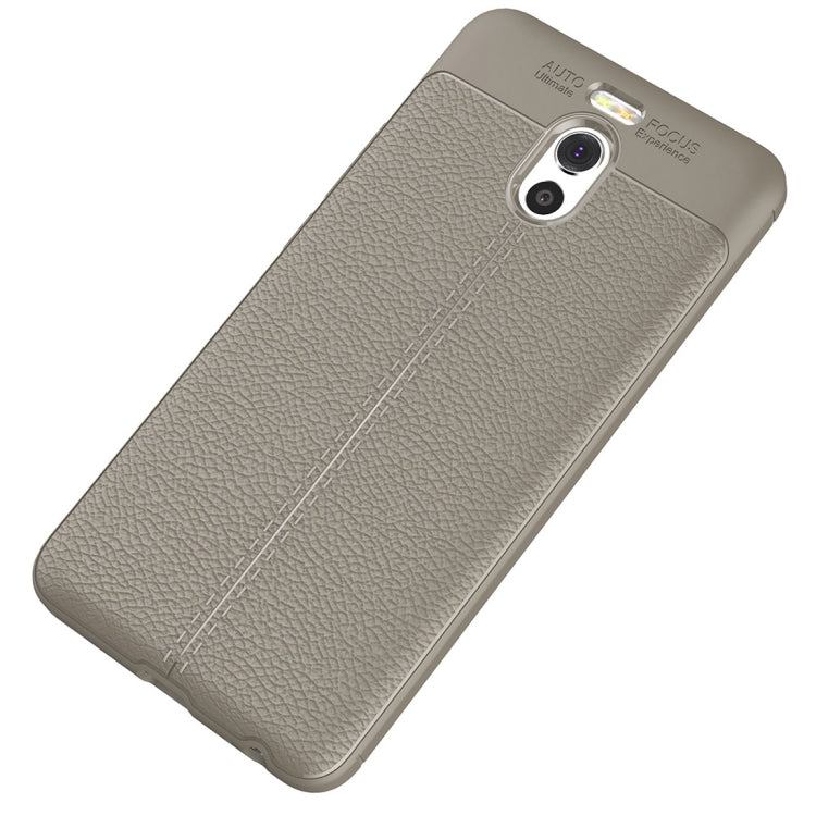 For Meizu M6 Note Litchi Texture Soft TPU Anti-skip Protective Cover Back Case