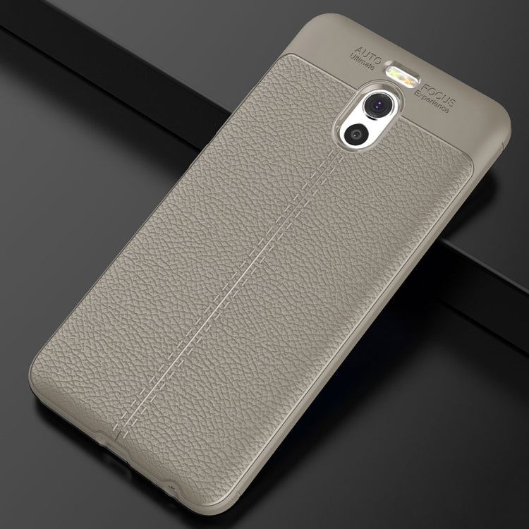 For Meizu M6 Note Litchi Texture Soft TPU Anti-skip Protective Cover Back Case