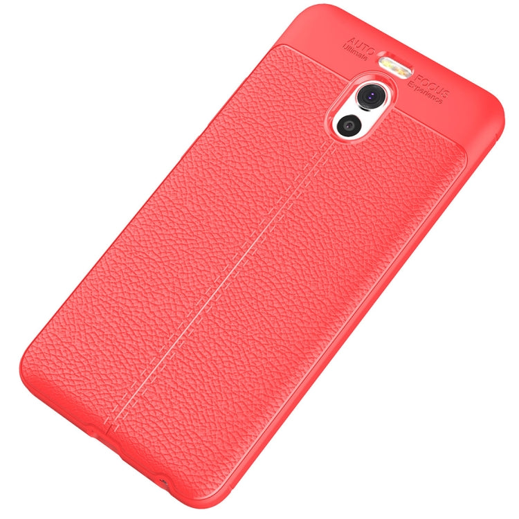 For Meizu M6 Note Litchi Texture Soft TPU Anti-skip Protective Cover Back Case