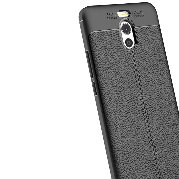 For Meizu M6 Note Litchi Texture Soft TPU Anti-skip Protective Cover Back Case