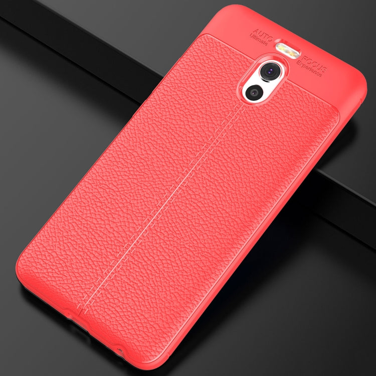 For Meizu M6 Note Litchi Texture Soft TPU Anti-skip Protective Cover Back Case
