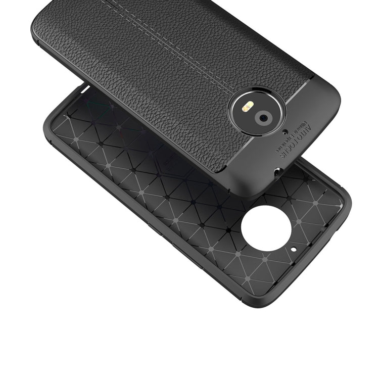 For Motorola Moto E4 Plus (EU Version) Litchi Texture Design Soft TPU Anti-skip Protective Cover Back Case