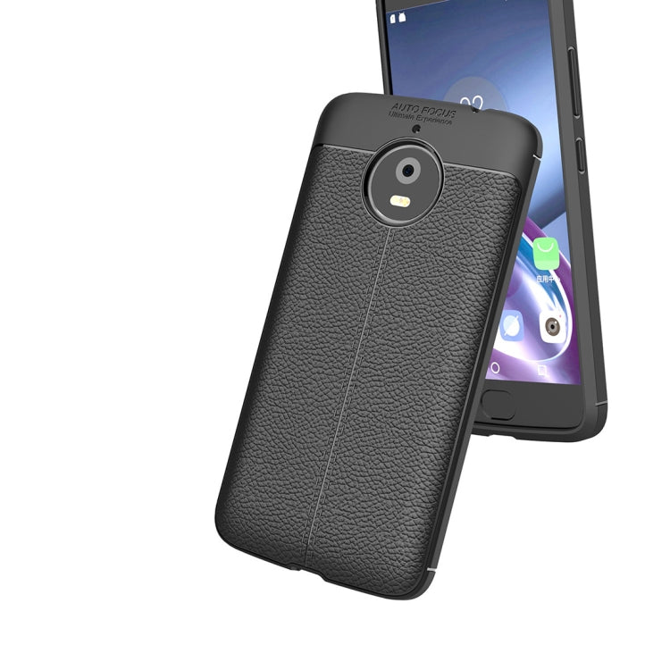 For Motorola Moto E4 Plus (EU Version) Litchi Texture Design Soft TPU Anti-skip Protective Cover Back Case