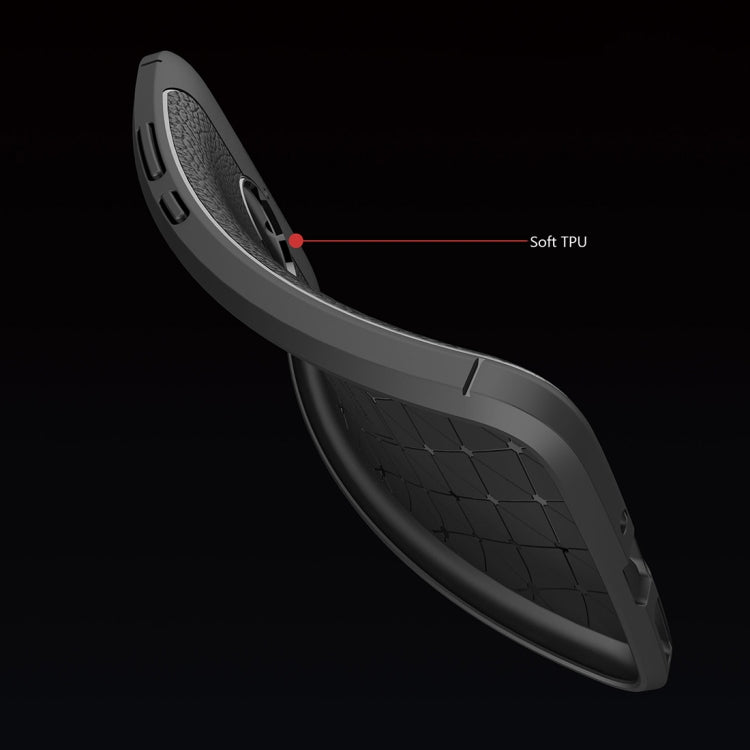 For Motorola Moto E4 Plus (EU Version) Litchi Texture Design Soft TPU Anti-skip Protective Cover Back Case