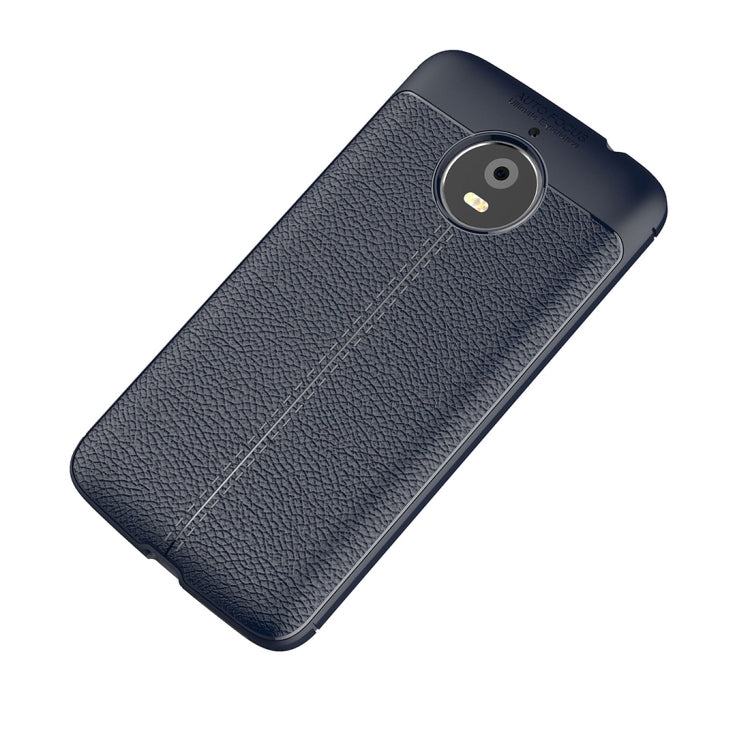 For Motorola Moto E4 Plus (EU Version) Litchi Texture Design Soft TPU Anti-skip Protective Cover Back Case