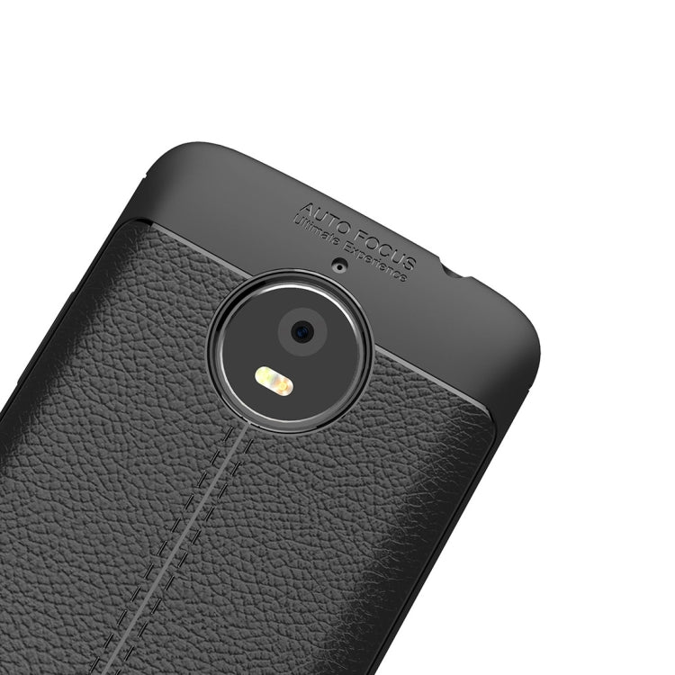 For Motorola Moto E4 Plus (EU Version) Litchi Texture Design Soft TPU Anti-skip Protective Cover Back Case
