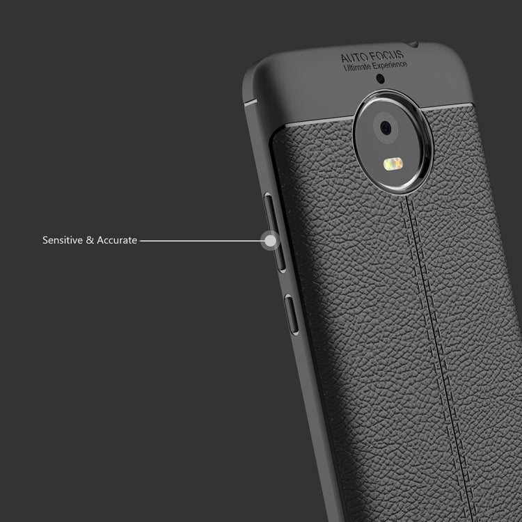 For Motorola Moto E4 Plus (EU Version) Litchi Texture Design Soft TPU Anti-skip Protective Cover Back Case