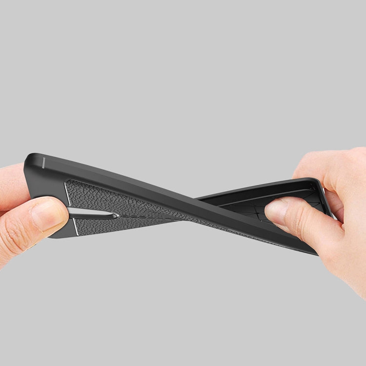 For Nokia 6 Litchi Texture Design Soft TPU Anti-skip Protective Cover Back Case