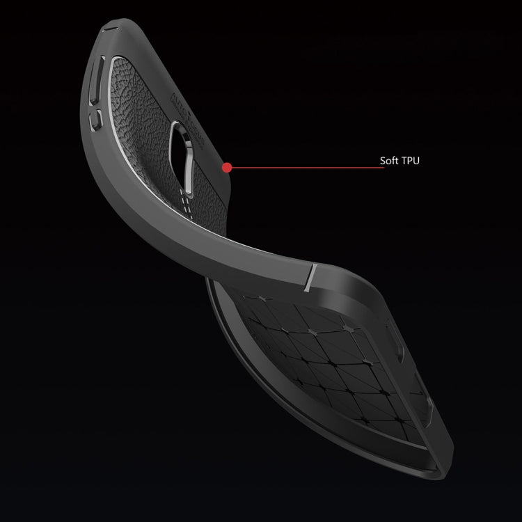 For Nokia 6 Litchi Texture Design Soft TPU Anti-skip Protective Cover Back Case