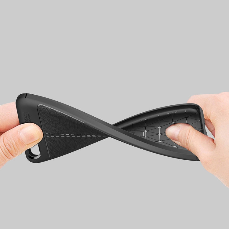 For Vivo Y69 Litchi Texture Full Coverage TPU Protective Back Cover Case