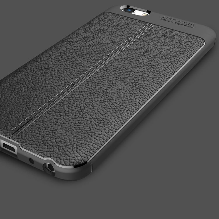 For Vivo Y69 Litchi Texture Full Coverage TPU Protective Back Cover Case