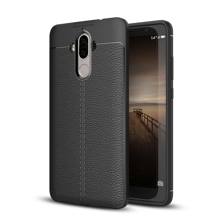 For Huawei Mate 9 Litchi Texture Full Coverage TPU Protective Back Cover Case