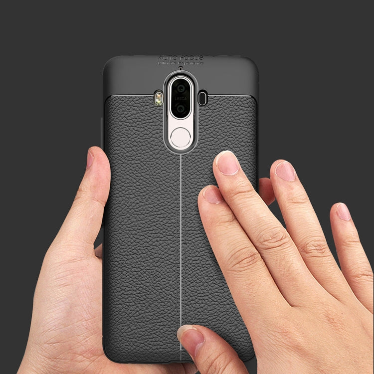 For Huawei Mate 9 Litchi Texture Full Coverage TPU Protective Back Cover Case