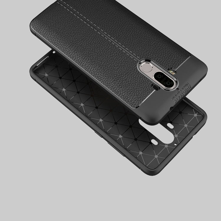 For Huawei Mate 9 Litchi Texture Full Coverage TPU Protective Back Cover Case