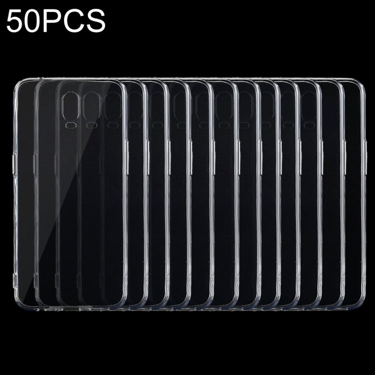 50 PCS 0.75mm Transparent TPU Case for OPPO R17